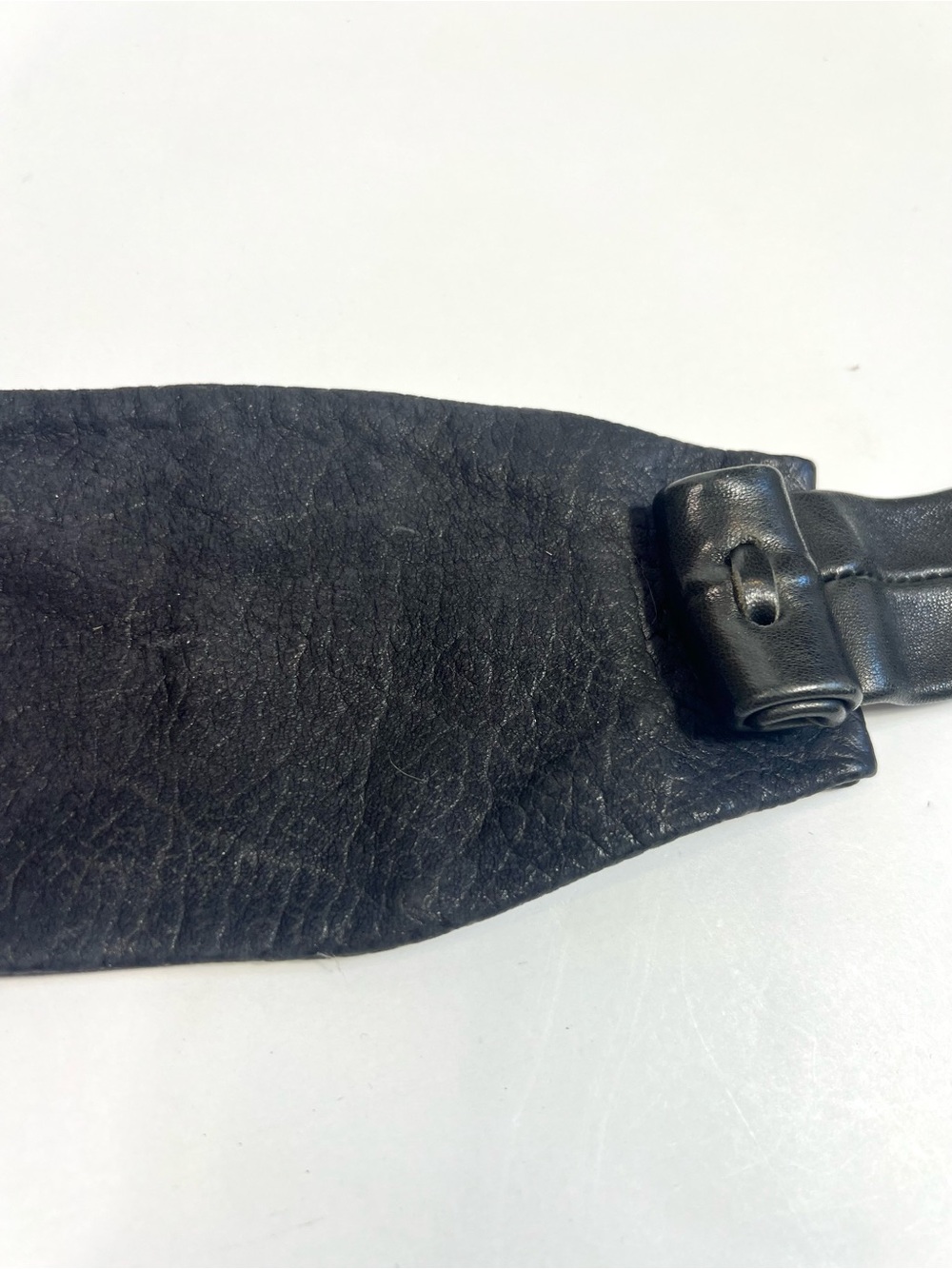 Vintage Il Bisonte Leather Tie Belt Black - Picture 3 of 12
